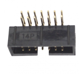 Разъемы штыревые и гнезда CONNFLY DS1013-14R Вилка угловая наплату 14 конт. шаг 2,54мм [IDC-14MR]#2177606