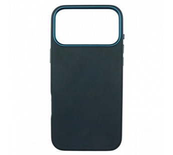 Задняя накладка для iPhone 17 Pro Max (экокожа, поддержка MagSafe),темно-синяя (Full Case) (PL-161) PiBlue#2179599