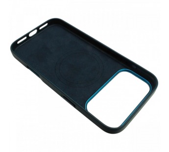 Задняя накладка для iPhone 17 Pro Max (экокожа, поддержка MagSafe),темно-синяя (Full Case) (PL-161) PiBlue#2179598