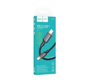 Кабель Type-C - Type-C Hoco X128 60W 100см 3A  (black) (246175)#2170361