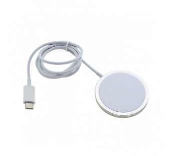 ASPOR Беспроводное зарядное устройство Magnetic Wireless Charger15W (USB-C), 1m (A510) ASPOR (серебро)#2172877