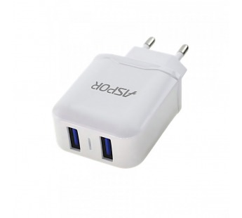 ASPOR Сетевое зарядное устройство USB 2400mA 2 выхода USB (A829)ASPOR#2173048