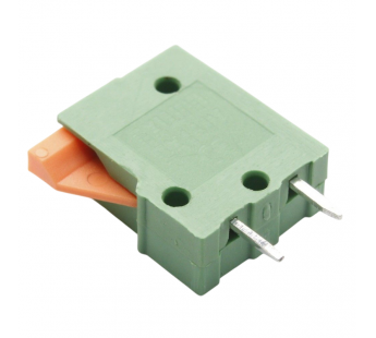 Нажимные клеммники KAIFENG KF141V-2.54-01P-1G (Зеленый)Нажимной клеммник на плату 1 конт. шаг 2,54мм 130В 6А#2171736