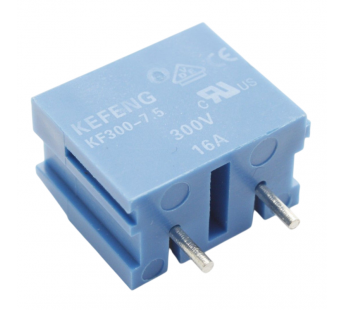 Винтовые клеммники KAIFENG KF705A-7.5-02P-1B (Синий) Винтовойклеммник на плату 2 конт. шаг 7,5мм 450В 24А#2171364