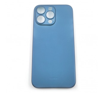 Задняя накладка для iPhone 15 Pro Max (ультратонкая, с защитойкамеры, защита от отпечатков пальцев, матовая), синяя (Air Skin) (FullCase)) KZDOO#2170600