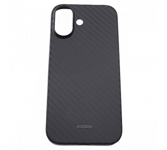 Задняя накладка для iPhone 17 (карбон, ультратонкая, с защитойкамеры, защита от отпечатков пальцев), черная (Air Carbon) (Full Case)KZDOO#2170571