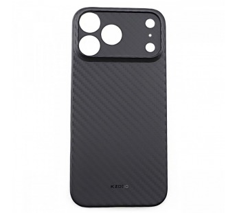 Задняя накладка для iPhone 17 Pro Max (карбон, ультратонкая, сзащитой камеры, защита от отпечатков пальцев), черная (Air Carbon) (FullCase) KZDOO#2170556
