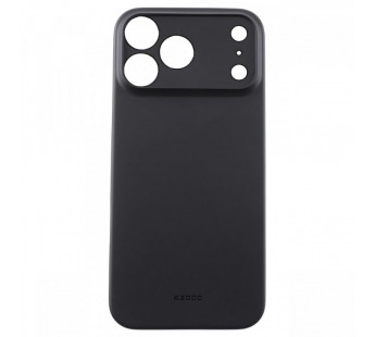 Задняя накладка для iPhone 17 Pro Max (ультратонкая, с защитойкамеры, защита от отпечатков пальцев, матовая), черная (Air Skin) (FullCase)) KZDOO#2170554
