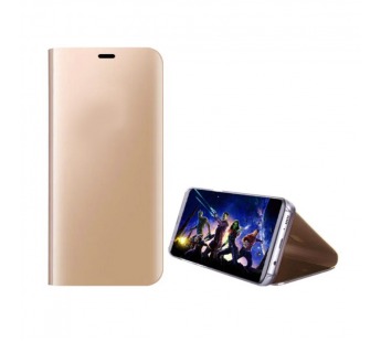 Чехол-книжка для Samsung A8 Plus/A730 Galaxy A8 Plus (2018) ClearView Standing Cover (золотой)#2170536