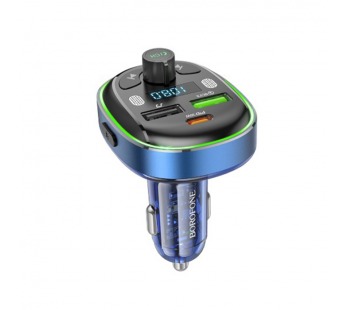 FM-модулятор (Bluetooth, 2 USB, микрофон, PD, 30W) (серый) BorofoneBC47#2171557