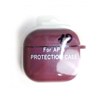 Чехол для наушников AirPods 4 Protection Case с карабином бордовый (10)#2173772