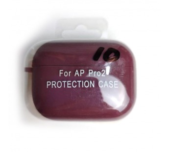 Чехол для наушников AirPods Pro/Pro2 Protection Case с карабином бордовый (10)#2173757
