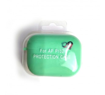 Чехол для наушников AirPods Pro/Pro2 Protection Case с карабином мятный (09)#2173753