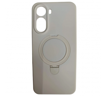 Чехол силиконовый Xiaomi Redmi А7 Pro MagSafe цветной с кольцом белый#2171394