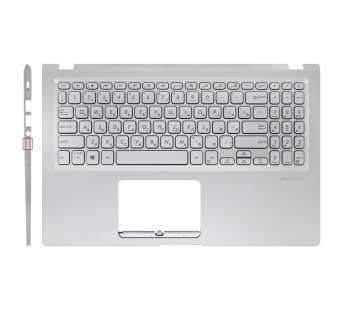 Топ-панель 90NB0TY2-R31RU0 для ноутбука Asus серебро, серебряные клавиши с подсветкой (для моделей с SD-портом)#2171604