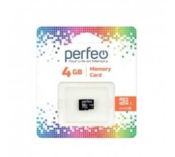 Карта памяти Perfeo microSD  4GB High-Capacity (Class 10) economy series без адаптера#2171793