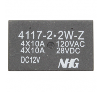 Реле электромагнитные FORWARD 4117-2-2W-Z-10A-12VDC-1.0 Реле 2-егруппы 12В SPDT 120В 2x10А#2173180