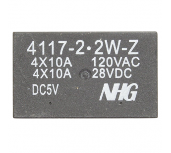 Реле электромагнитные FORWARD 4117-2-2W-Z-10A-5VDC-1.0 Реле 2-егруппы 5В SPDT 120В 2x10А#2173186
