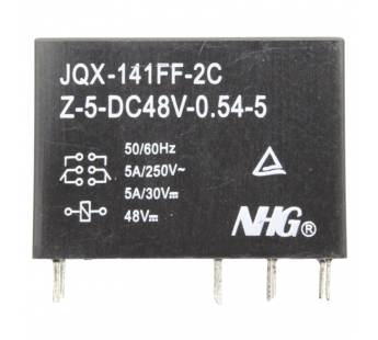 Реле электромагнитные FORWARD JQX-141FF-2C-Z-5A-48VDC-0.54 Реле48В DPDT 250В 5А#2173201
