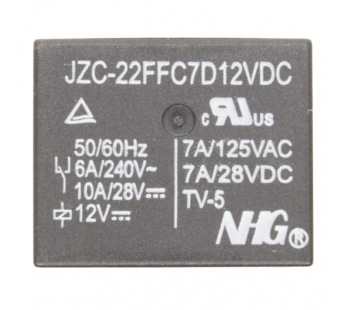 Реле электромагнитные FORWARD JZC-22F-F-C-7-D-DC12V Реле 12ВSPDT 240В 6А#2173212