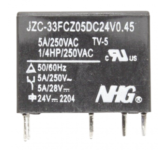 Реле электромагнитные FORWARD JZC-33F-C-Z-5-DC24V-0.45 Реле 24ВSPDT 250В 5А#2173216