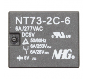 Реле электромагнитные FORWARD NT73-2-C-6-DC5V-0.36 Реле 5В SPDT250В 6А#2173114