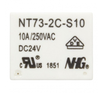 Реле электромагнитные FORWARD NT73-2-CS-10-DC24V-0.36 Реле 24ВSPDT 250В 10А#2173109