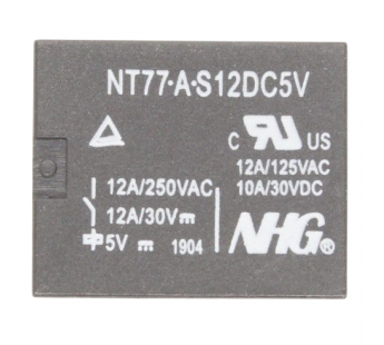 Реле электромагнитные FORWARD NT77-A-S-12-DC5V Реле 5В SPST-NO250В 12А#2173095
