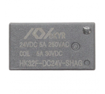 Реле электромагнитные HKE HK32F-DC24V-SHAG Реле 24В SPST-NO250В 5А#2173162
