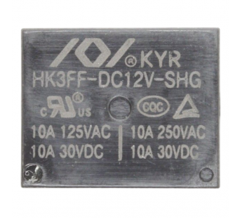 Реле электромагнитные HKE HK3FF-DC12V-SHG Реле 12В SPDT 250В10А#2173168