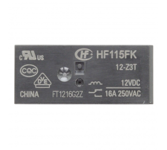 Реле электромагнитные HONGFA HF115FK/12-Z3T Реле 12В SPDT 250В16А (AgSnO)#2173345