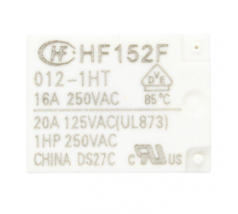 Реле электромагнитные HONGFA HF152F/012-1HST Реле 12В SPST-NO277В 17А (AgSnO)#2173055