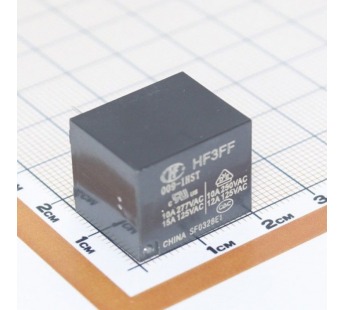 Реле электромагнитные HONGFA HF3FF/009-1HST Реле 9В SPST-NO277В 10А (AgSnO)#2173388
