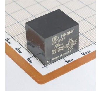 Реле электромагнитные HONGFA HF3FF/024-1HST Реле 24В SPST-NO277В 10А (AgSnO)#2173413