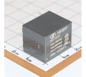 Реле электромагнитные HONGFA HF3FF/024-1ZST Реле 24В SPDT 277В10А (AgSnO)#2173412