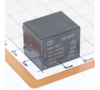 Реле электромагнитные HONGFA HF3FF/048-1ZST Реле 48В SPDT 277В10А (AgSnO)#2173410