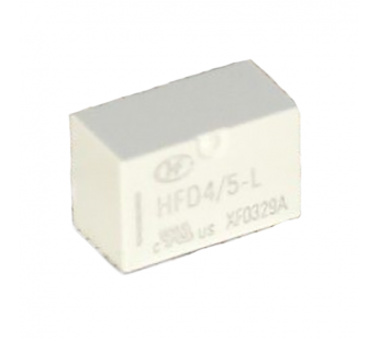 Реле электромагнитные HONGFA HFD4/5-L Реле 5В DPDT 125В 0,5А(AgNi+Au) сигнальное с фиксацией 1 катушка#2172979