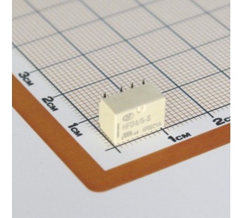 Реле электромагнитные HONGFA HFD4/5-SR Реле 5В DPDT 125В 0,5А(AgNi+Au) сигнальное SMT#2173441