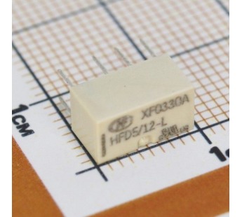Реле электромагнитные HONGFA HFD5/12-L Реле 12В DPDT 125В 0,5А(Ag+Au) сигнальное с фиксацией 1 катушка#2173439