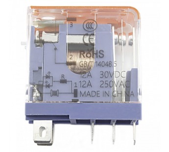 Реле электромагнитные LANBOO LBJ13A Реле LBJ13A-11/DC12V/12A смеханическим и LED индикатором 12В SPDT 250В 12А 5pin#2172992