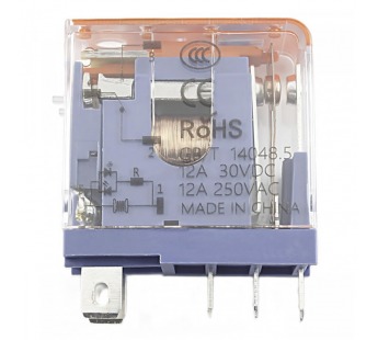 Реле электромагнитные LANBOO LBJ13A Реле LBJ13A-11T/DC12V/12A смеханическим и LED индикатором 12В SPDT 250В 12А 5pin, ручнаякоммутация#2172995