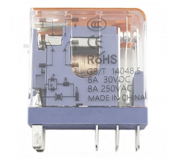 Реле электромагнитные LANBOO LBJ13A Реле LBJ13A-22/DC12V/8A смеханическим и LED индикатором 12В DPDT 250В 8А 8pin#2172998