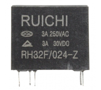 Реле электромагнитные Ruichi RH32F/024-Z 3A Реле 24В SPDT 250В 3А#2172957