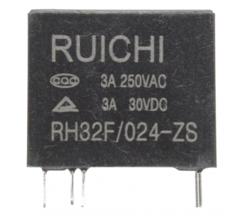 Реле электромагнитные Ruichi RH32F/024-ZS 3A Реле 24В SPDT 250В 3А#2172956