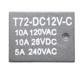 Реле электромагнитные Ruichi T72-DC12V-C Реле 12В SPDT 240В 5А#2172954