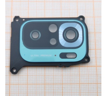 Стекло задней камеры для Xiaomi Redmi Note 10 4G/Note 10s 4G/PocoM5s в рамке (зеленый)#2173744