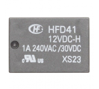 Реле электромагнитные HONGFA HFD41/12VDC-H Реле 12В SPDT 240В1А (AgNi)#2172982