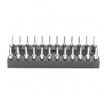 Панельки под микросхемы CONNFLY DS1001-01-24BT1NST1S-JKB(DIP-24) DIP панель 24 конт. цанговая ширина 7,62мм#2173647