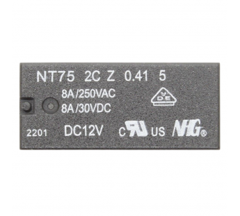 Реле электромагнитные FORWARD NT75-2-C-Z-8-DC12V-0.41-5.0 Реле12В DPDT 250В 8А#2173104