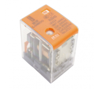 Реле электромагнитные LANBOO LBJ21A Реле LBJ21A-22D/AC220V/12Aс механическим и LED индикатором 220В DPDT 250В 12А контакты 4,8мм8pin#2173271